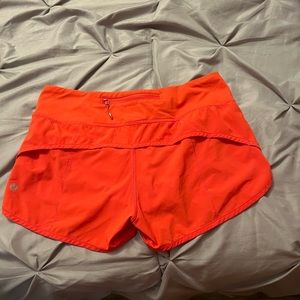 Lululemon speed shorts - Sz 4 in Orange